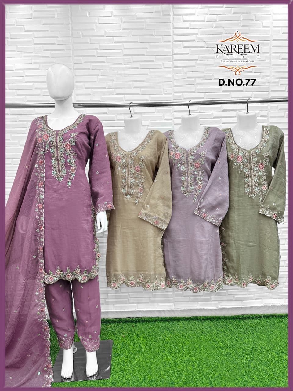 Dolomine Gown with Silver Beat Work